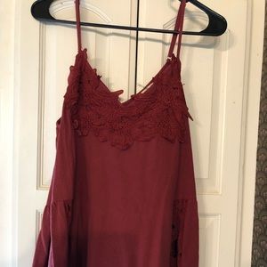 Red/burgundy boutique top